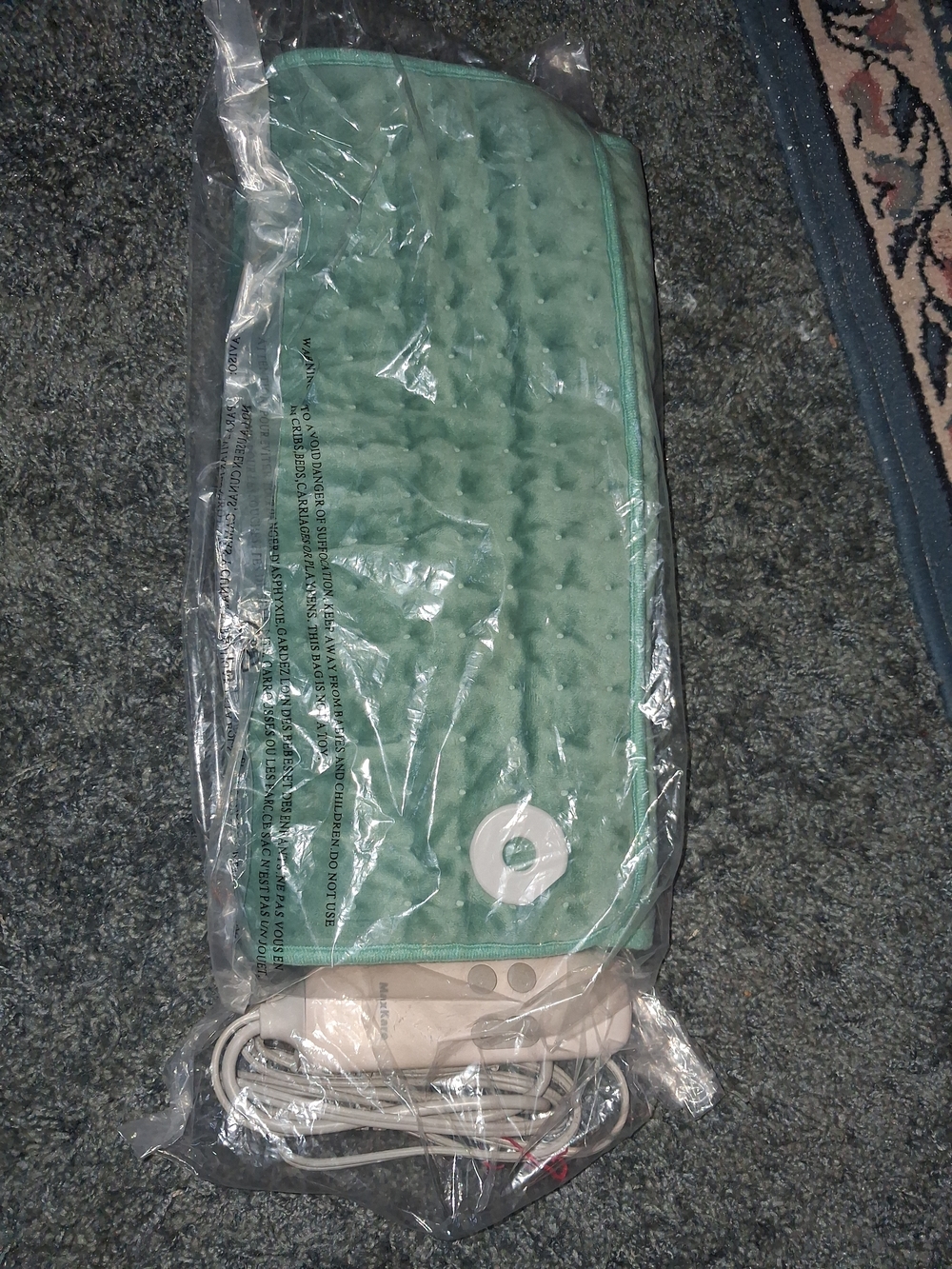 Mint Green Electric Heating Pad with Controller